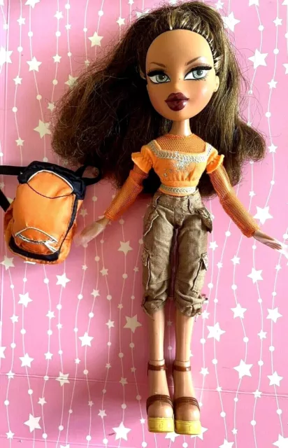 2001 MGA BRATZ Doll Mdm Brwn Hair Highlights REAL LASHES Logo