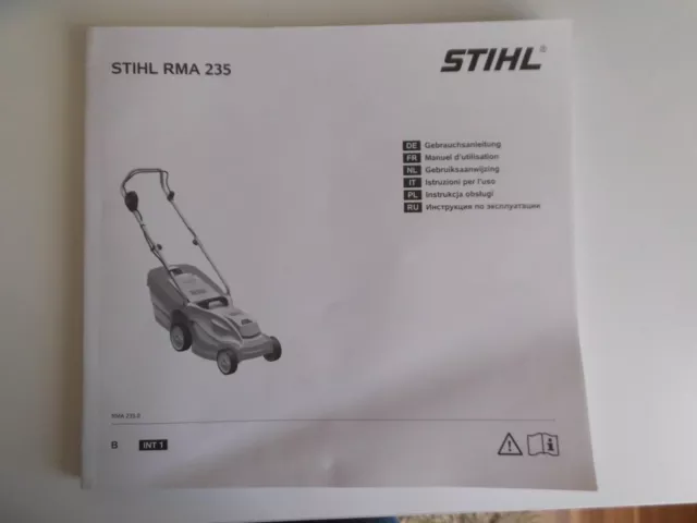Gebrauchsanleitung für Rasenmäher Stihl RMA 235 Gerätebeschreibung Info Neu