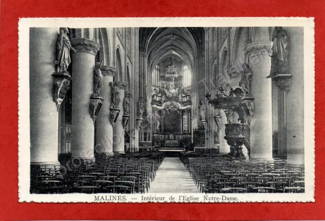 CPA BELGIQUE MALINES - Intérieur de l'Eglise Notre-Dame