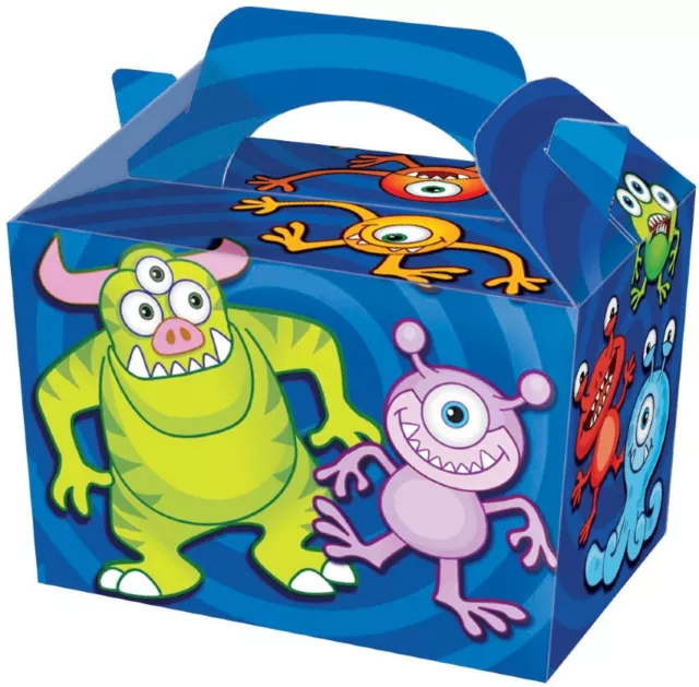 20 cajas de fiesta monstruo - botín de comida almuerzo cartón regalo niños