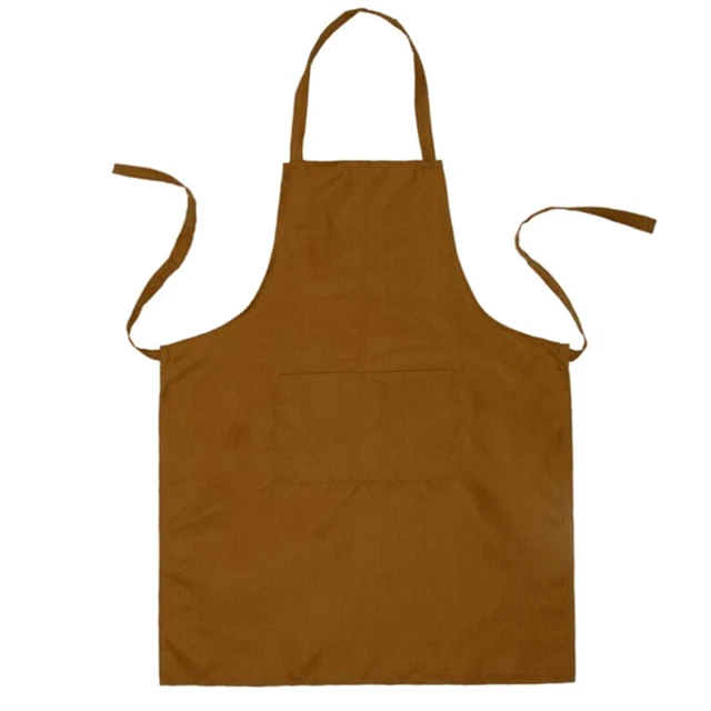 Delantal de babero Pure Color Neck Strap impermeable restaurante y cocina doméstica