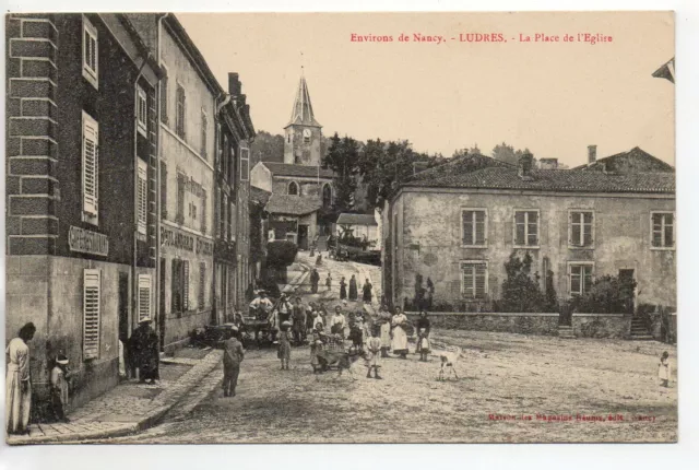 LUDRES - Meurthe et Moselle - CPA 54 - le café restaurant rue de l' Atre - place