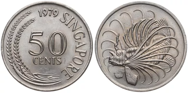 Singapur - Singapore 50 Cents - Lionfish 1967-1985 - verschiedene Jahrgänge