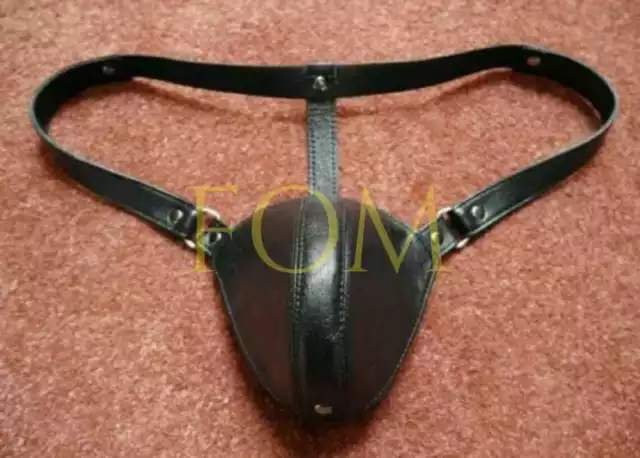 Real Leather Jockstrap Gay Adult Sexy Thong Mens Leather Underwear Free P&P UK