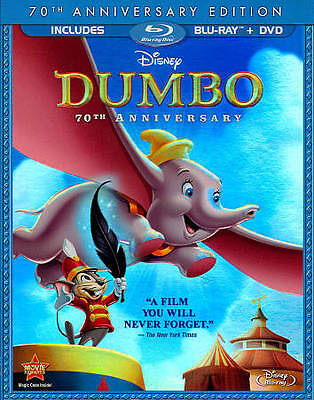 Disney Dumbo 70TH Anniversary Edition Blu-ray + DVD 2-Disc Combo Pack BRAND NEW