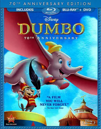 Disney Dumbo Edición 70 Aniversario Blu-ray + DVD 2 Discos Paquete Combo TOTALMENTE NUEVO