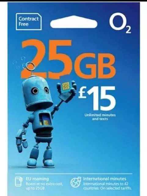 O2 Sim Card - PAYG -PAY AS YOU GO 2G/3G/4G/5G O2 Pay As You Go 02 LATEST