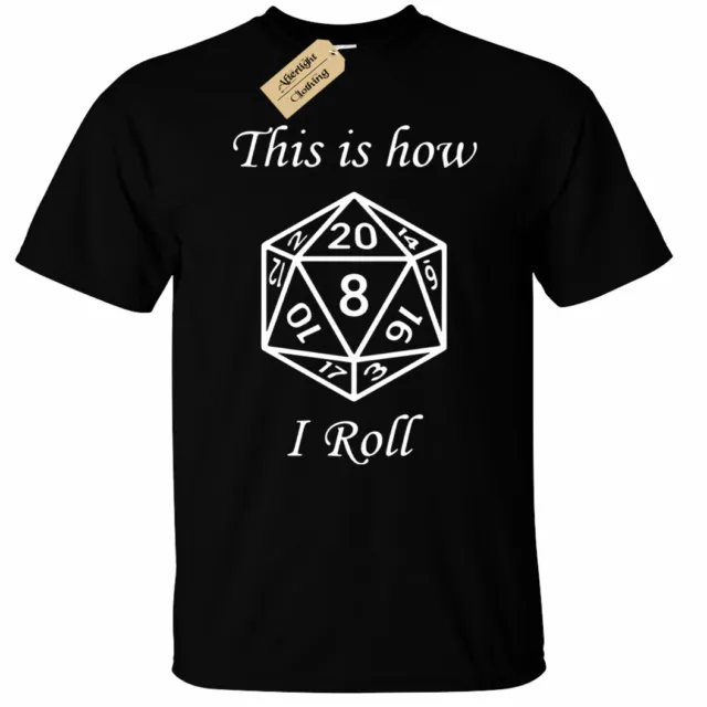 KIDS BOYS GIRLS This is how i ROLL T Shirt Dungeons Rpg bang d20