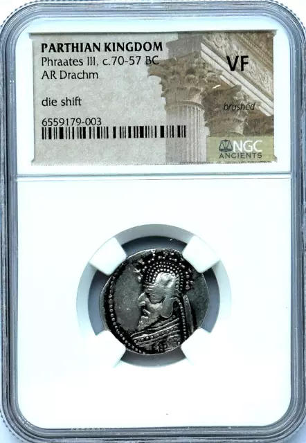 Rare Parthian Kindom Phraates Iii Ar Drachm -70-57 Bc - Ngc Vf - Free Shipping!