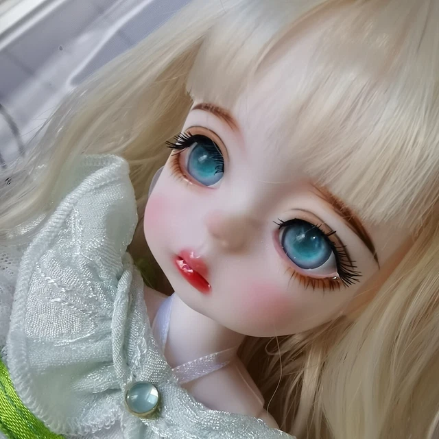 Full Set 1/6 BJD Doll Girls 30cm Ball Jointed with Face Makeup Eyes Wig Clothes 3