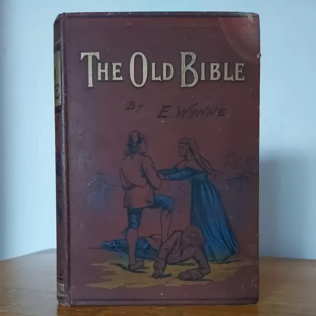 The Old Bible E Wynne Hardback 1800s antique book f Warne & co the martyrs gift