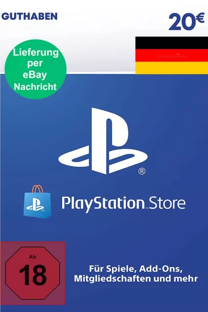 20 Euro PSN Card DE - Playstation Network Guthaben 20€ Digital Code - nur DE