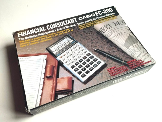 Calculatrice FINANCE Calculator - Casio FC-200 - NEUVE en Boite avec Manuel NOB