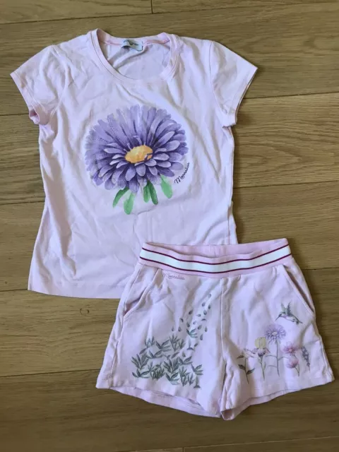 Girl's Monnalisa Outfit / Set. Shorts & T-Shirt Age 9 Years. Excellent Condition