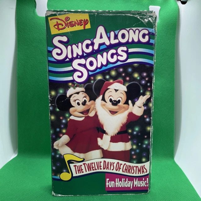 DISNEY SING ALONG Songs The Twelve Days Of Christmas VHS Video Mickey