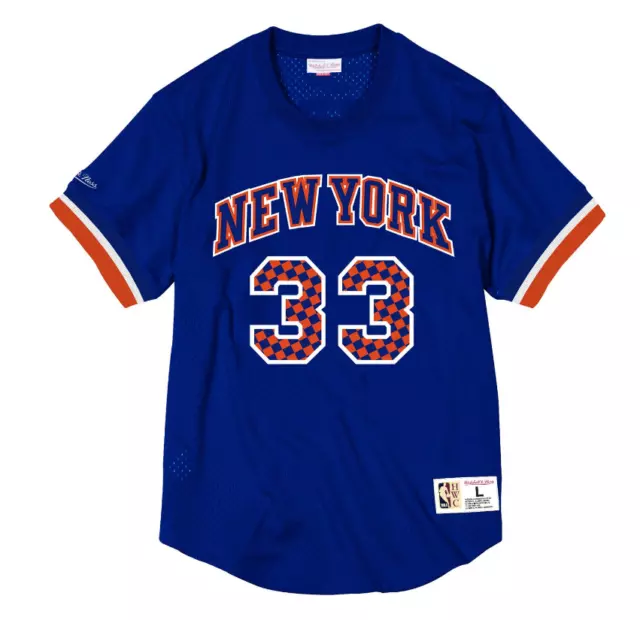 Mitchell und Ness Name & Number Crew Neck Mesh NEW YORK KNICKS PATRICK EWING #33