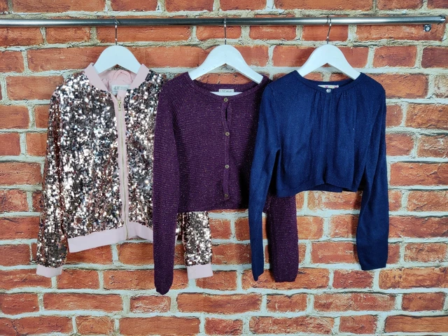 Pacchetto Ragazze Età 8-9 Anni Next John Lewis H&M Paillettes Giacca Cardigan Bambini 134Cm