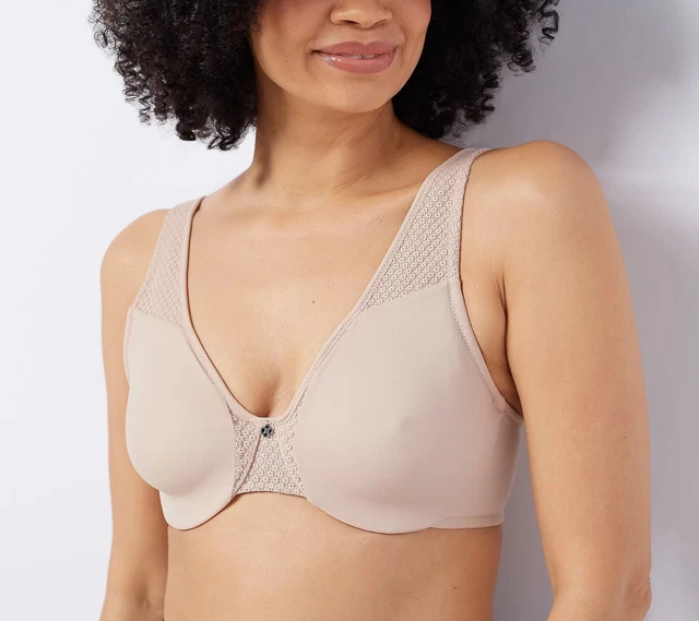 Breezies Sleek Shape Matte Micro Underwire Minimizer Bra Sunbeige 40 DD *NEW*