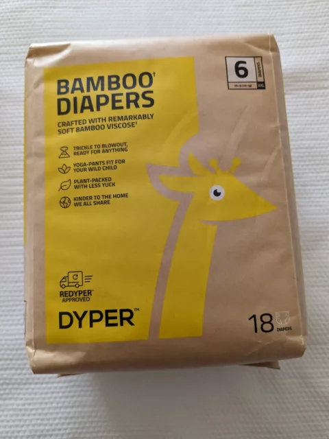 DYPER Viscose from Bamboo Baby Diapers Size 6-Honest Ingredients-Plant-Based.