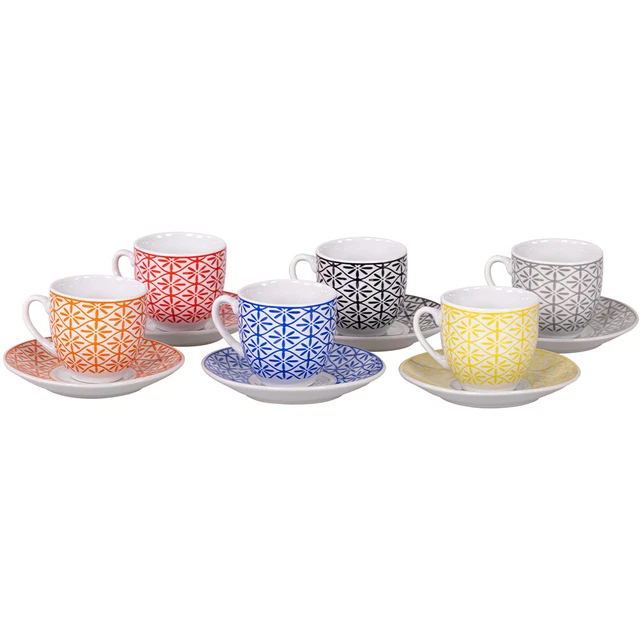 Set di 6 tazze da caffè 300ml in porcellana 6 pers tè cacao