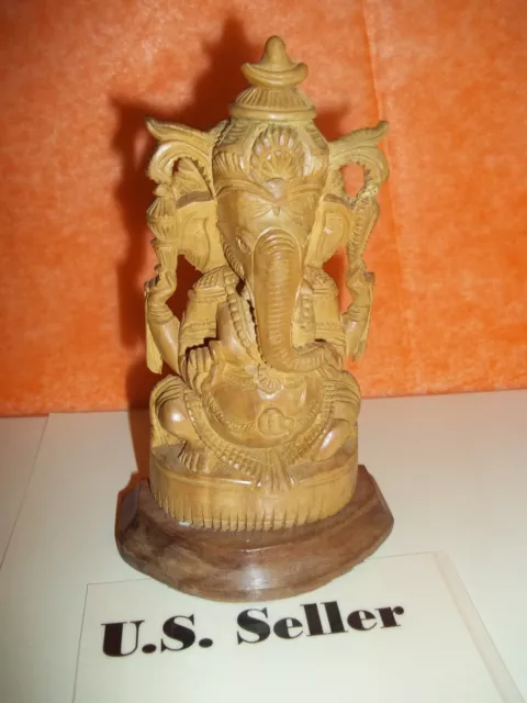 Very Beautifully carved Sandal Wood Statue of Lord Ganesha