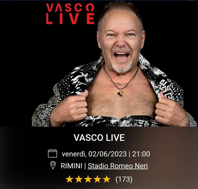Biglietto Vasco live 2023 Rimini 