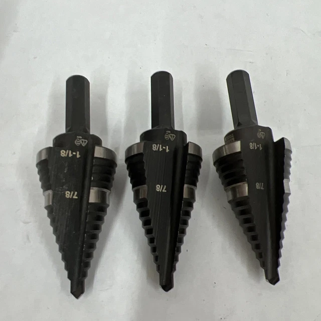 3X Klein Tools KTSB11 Double Fluted Step Drill Bit