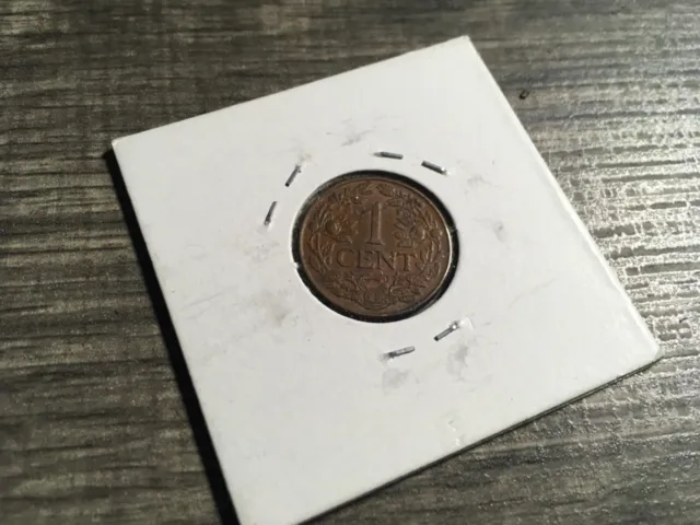 1942 Netherlands Curacao One Cent, XF World Coin # 2752s 🇨🇼 2