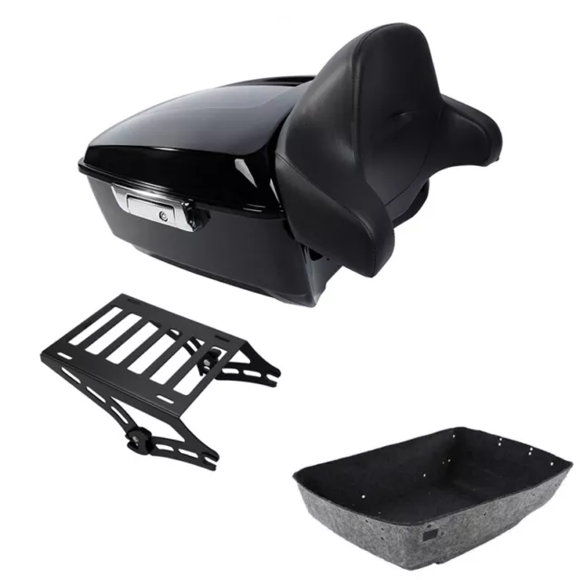 King Pack Trunk Pad 2 Up Mount Rack Fit For Harley Tour Pak Touring 2014-2023 22