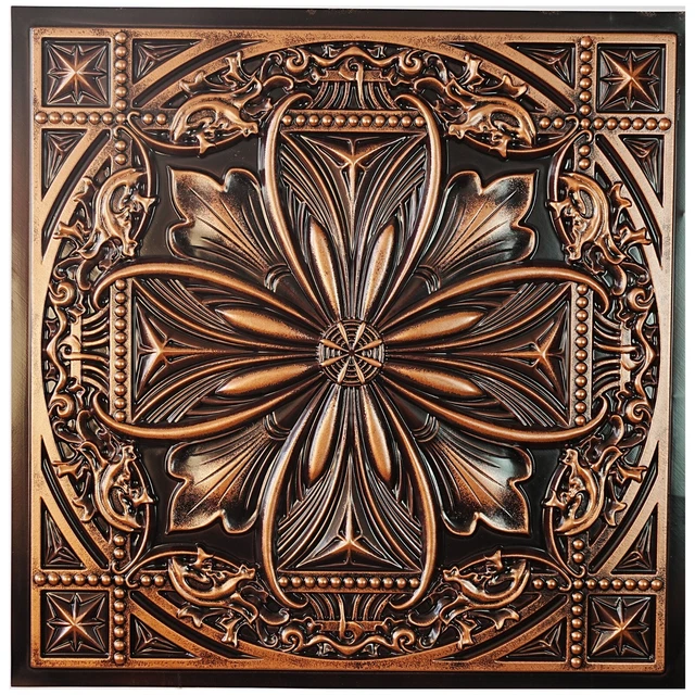 PAINTSDECOR Tin-Look Ceiling Tiles  PL10 Traditional copper  10pcs/lot