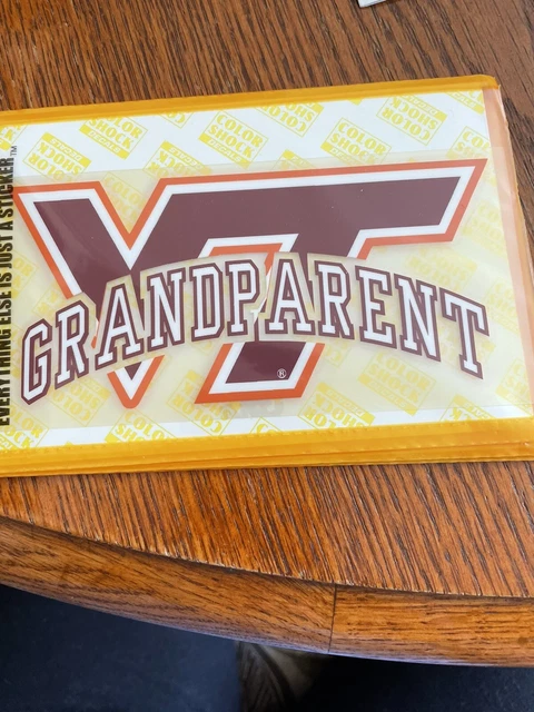 NCAA * VT GRANDPARENT DECAL * Outside Durable Virginia Tech HOKIES * NEW