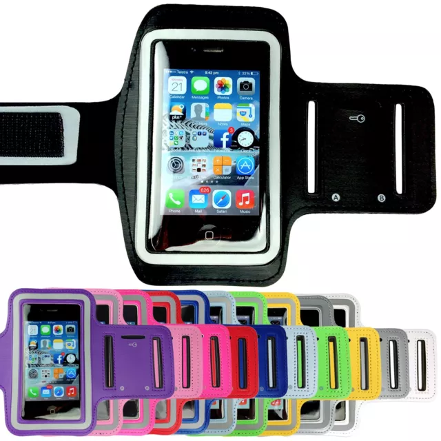 Sports Gym Running Armband Pouch Arm Band Cover for Apple iPhone SE 5S 5C 5 4S 4