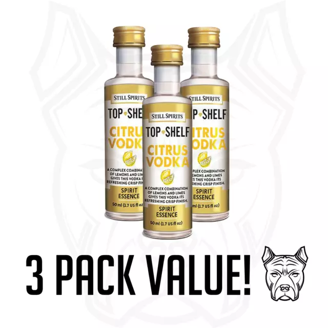 Still Spirits Top Shelf Citrus Vodka Spirit Essence - 3 Pack Value Free Shipping