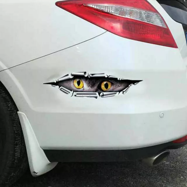 1* Cat Eyes Peeper Peeking Car Sticker Bumper Vinyl Funny Waterproof Auto Decal 3