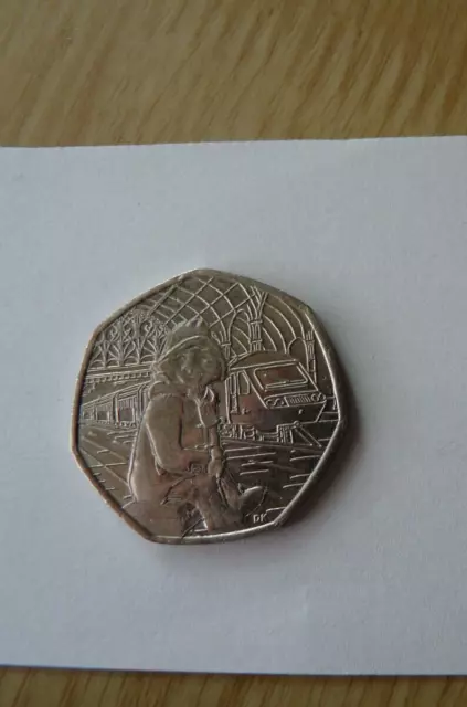 50p coin 2018 Paddington Bear at the station, circulated