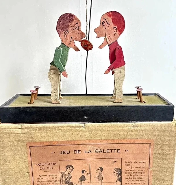 Jeu D'adresse Ancien Les Bouteilles – N.K. Atlas Paris – Catapulte Vintage