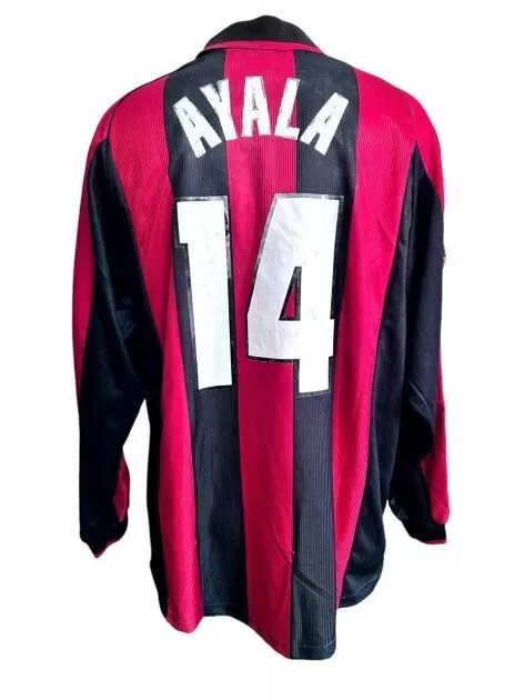 Maglia Milan Ayala Match Worn Indossata Shirt Jersey Camiseta Vintage 1998/1999