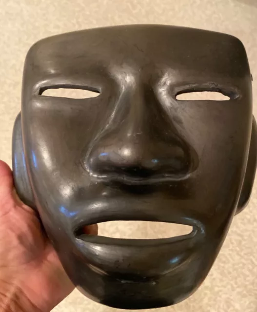 Antique African Tribal Mask Hand Molded Art Face Wall Decor