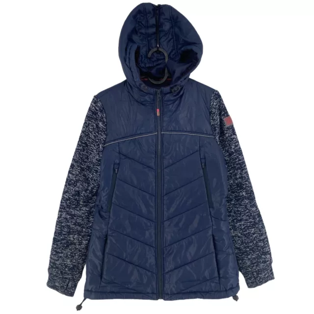 Superdry Storm Abiti Blu Navy Giacca Imbottita con Cappuccio Taglia Eu 38 10 6