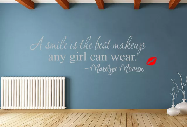 A smile is the best makeup Marilyn Monroe Wall Art Quote Wall Stickers UK SH202 2