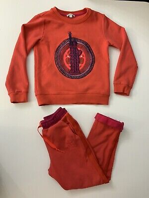 Kenzo Girls Outfit Set Tracksuit Jumper & Bottoms Age 8 Years Size 128 Cm  VGC