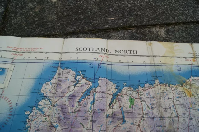 RAF WW2 Map Ordnance Survey Aeronautical Aircraft Air Force North Scotland 3