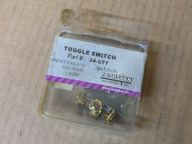 Techspan 34-577 Toggle Switch On/Off/Ond. P.d.