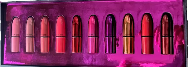 MAC Shiny Pretty Things Lipstick Kit Set 10 Mini Lipsticks Holiday Set Limited