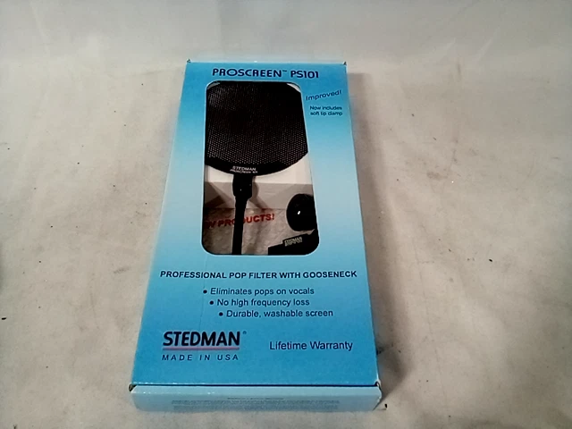 Stedman Proscreen 101 4.6in Metal Pop Filter W/GN PS101  Professional Pop Filter