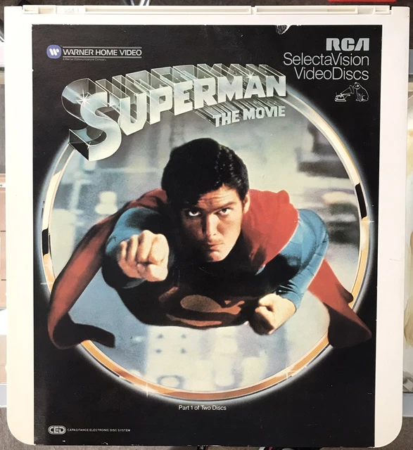Vintage Superman The Movie CED RCA Selectavision Videodiscs Two Discs Set