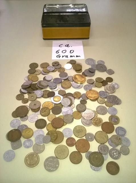 Konvolut alte Münzen Hartgeld Geld ca 600 Gramm aus verschiedenen Ländern