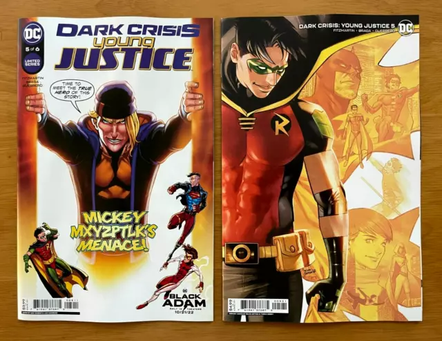 DARK CRISIS YOUNG JUSTICE #5 Main + Ortega Cardstock Variant DC NM 10/18 PRESALE