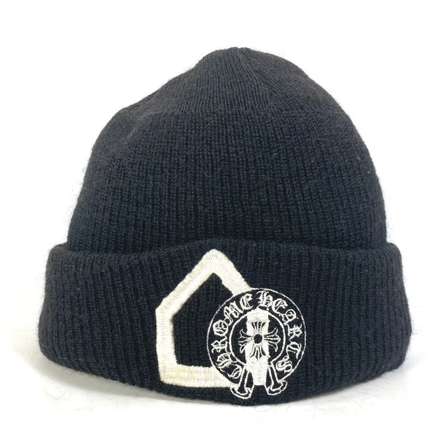 CHROME HEARTS beanie hat knit cap Limited to Dover Street Market wool Black
