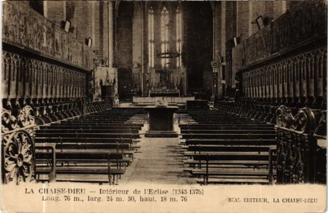 CPA AK La CHAISE-DIEU - Intérieur de l'Église (1343-1375) - Long 76 m (585462)